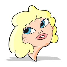 cartoon happy woman N113