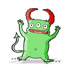 cartoon little devil N75