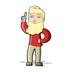 cartoon man with idea N89