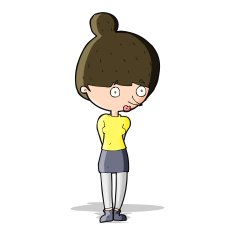 cartoon woman staring N13