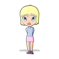 cartoon shy girl N4