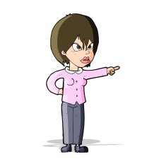 cartoon woman accusing N17