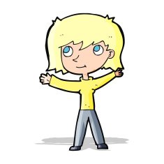 cartoon happy girl N50