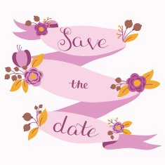 Vintage ribbon with flowers
