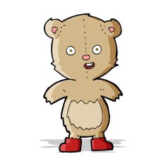 cartoon happy teddy bear in boots N4