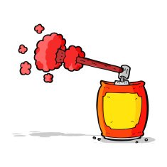 cartoon aerosol spray can N10