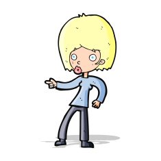 cartoon woman pointing N88
