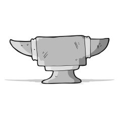 cartoon blacksmith anvil N3