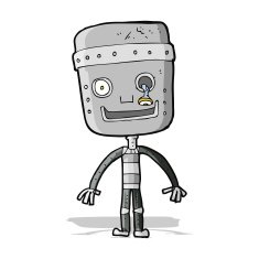 cartoon funny robot N42