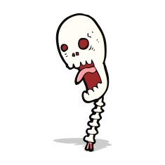 funny cartoon skull N27