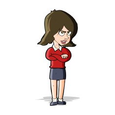 cartoon angry woman N8