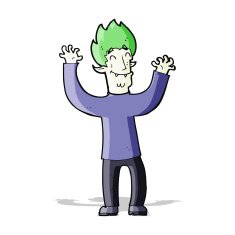 cartoon happy vampire man N15