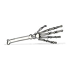 cartoon skeleton hand N6