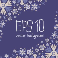 hand drawn doodle flowers background N2