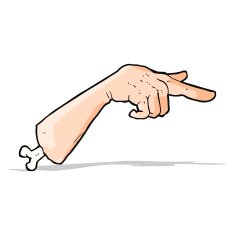 cartoon halloween pointing hand N3