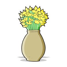 cartoon vase of flowers N5