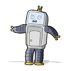 cartoon funny robot N43