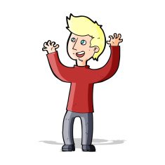 cartoon happy man N214