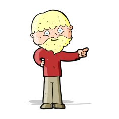 cartoon bearded man pointing N4