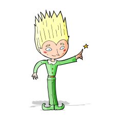 cartoon magic christmas elf N4
