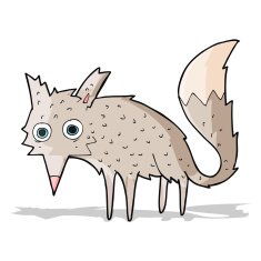 funny cartoon wolf N6