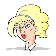 cartoon pretty woman N113