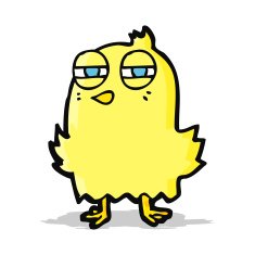 funny cartoon bird N93