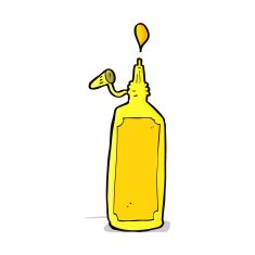 Cartoon Mustard Bottle N11