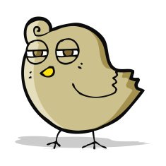 funny cartoon bird N94