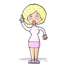 cartoon woman with idea N115
