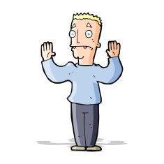 cartoon man surrendering N6