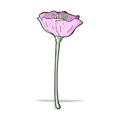 cartoon flower N244