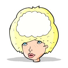 cartoon empty headed woman N4