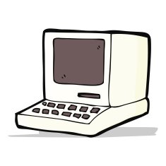cartoon old computer N20