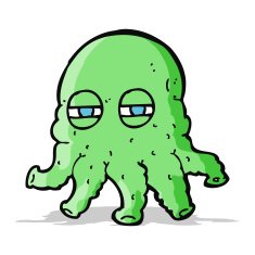 Cartoon Alien Face N10