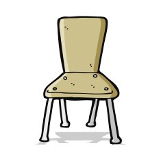cartoon old school chair N4