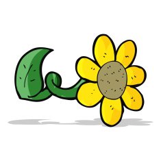 cartoon flower N245