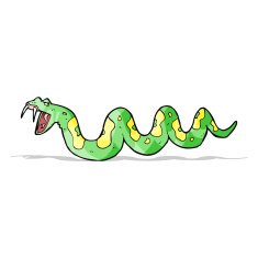 cartoon poisonous snake N19
