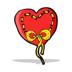 stitched heart cartoon N4