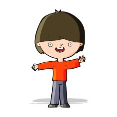 cartoon happy boy N105