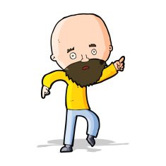 cartoon worried old man pointing N5