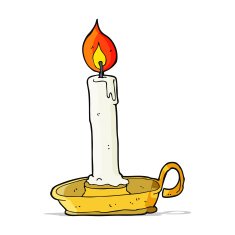 cartoon burning candle N4