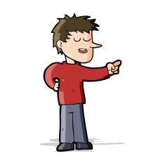 Cartoon Man Pointing N97