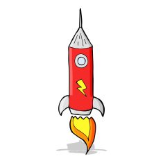 Cartoon Space Rocket N31