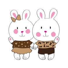 Cute bunny with love letter