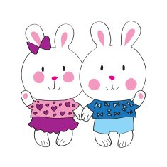 Cute bunny with love letter N2