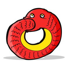 cartoon snake eating own tail N5