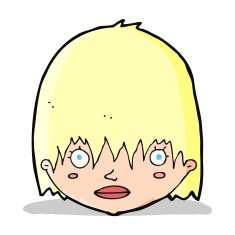 cartoon staring woman N15