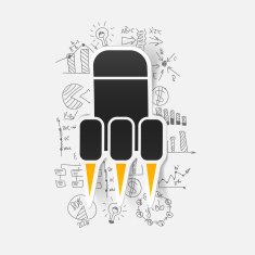 Drawing business formulas rocket N5