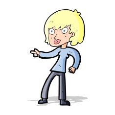 cartoon woman pointing N89
